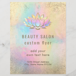 pastel design lotus logo design flyer