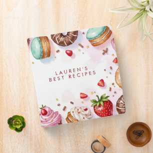 Pastel Dessert Bakery Cute Sweet Binder