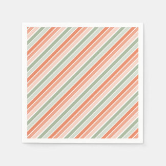 Pastel Diagonal Stripe Napkin