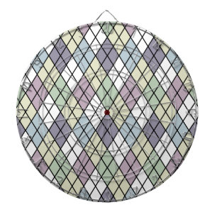 Pastel Diamonds Argyle Dartboard