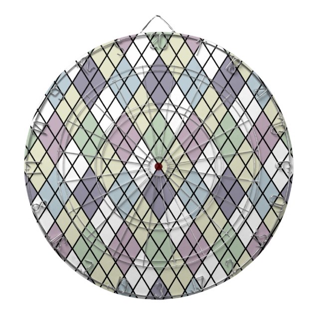 Pastel Diamonds Argyle Dartboard (Front)