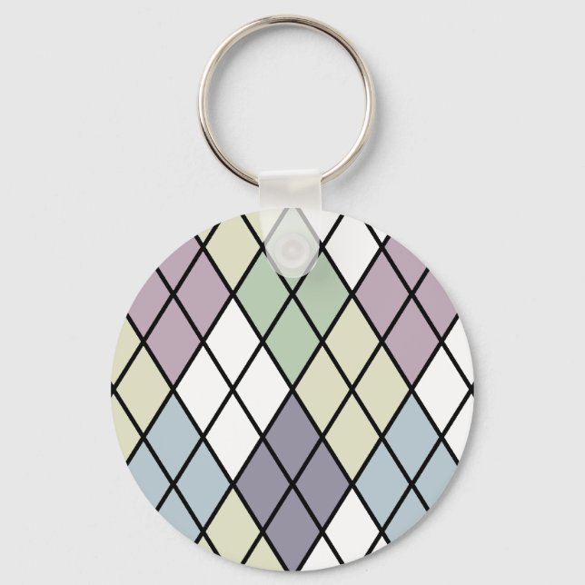 Pastel Diamonds Argyle Keychain (Front)
