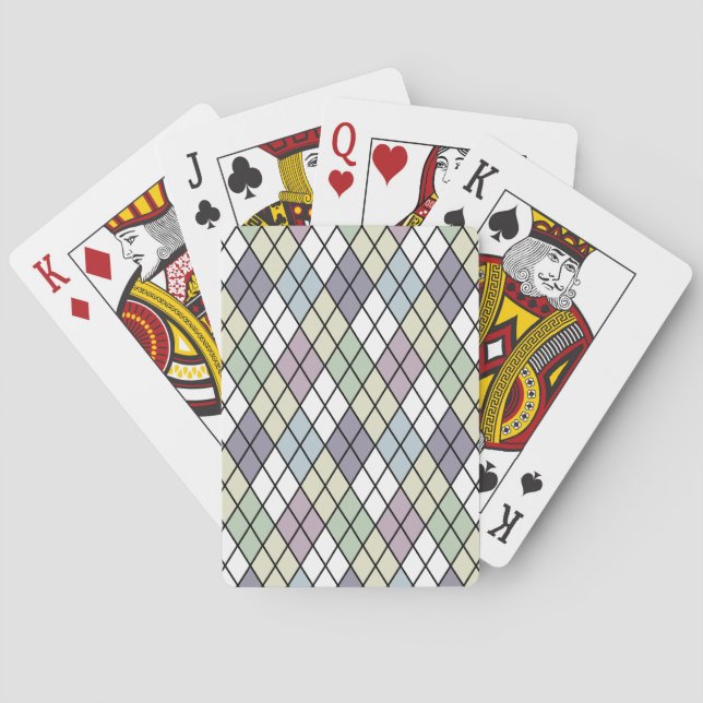 Pastel Diamonds Playing Cards (Back)
