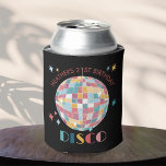 Pastel Disco Ball Birthday Party Custom Can Cooler<br><div class="desc">Get groovy at your next adult birthday bash with our Disco Garden Party Personalized Can Cooler. Perfect for a disco-themed celebration, this can cooler features a cute disco ball adorned with pastel colours and surrounded by twinkle stars, evoking the spirit of the 70s. Personalize it with the birthday person's name...</div>