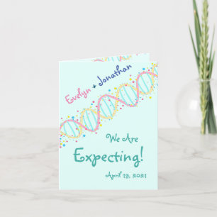 Pastel DNA Nous attendons un bébé Carte photo