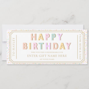 Pastel Dot Bonne Carte Cadeau Anniversaire
