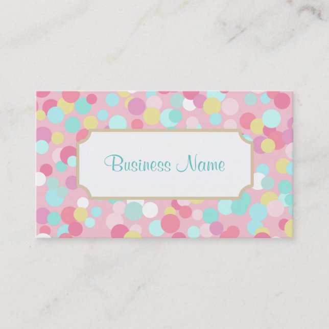 Pastel Dots  Business Card (Front)