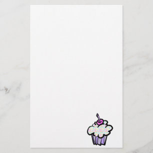 pastel dots cupcake stationery