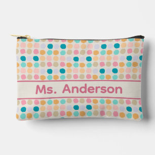 Pastel Dots School Supplies Pouch