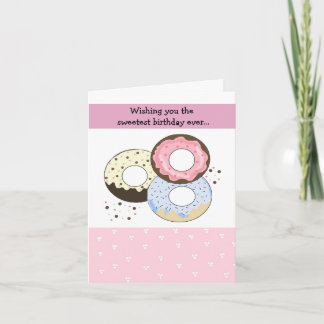 Pastel Doughnut Birthday Design Card