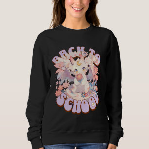Pastel Dragon Back to School Little Bookworm Books Sweatshirt