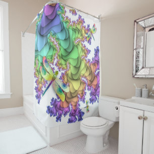 Pastel Dragonflies Shower Curtain