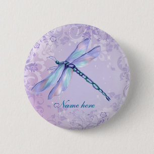 Pastel Dragonfly- - Customize 2 Inch Round Button