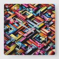Pastel Drawing Abstract Dimensional Geometric