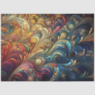 Pastel Drawing Abstract Organic Bubbly Colorful Tissue Paper