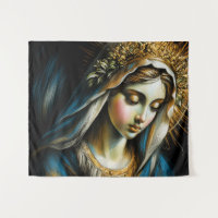 Pastel Drawing Blessed Virgin Mother