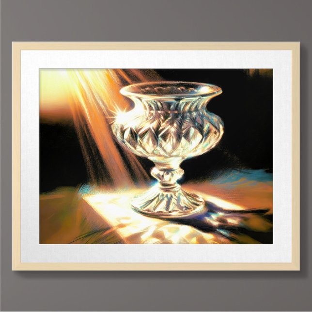 Pastel Drawing Crystal Compote in Sun Still Life Poster (Creator Uploaded)