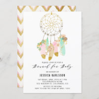 Pastel Dreamcatcher Gold Foil Baby Shower Brunch
