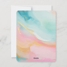 Pastel Dreams: Artistic Brushstroke Thank You Card