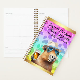 Pastel Dreams with Capybara: Your Daily Dose  Planner