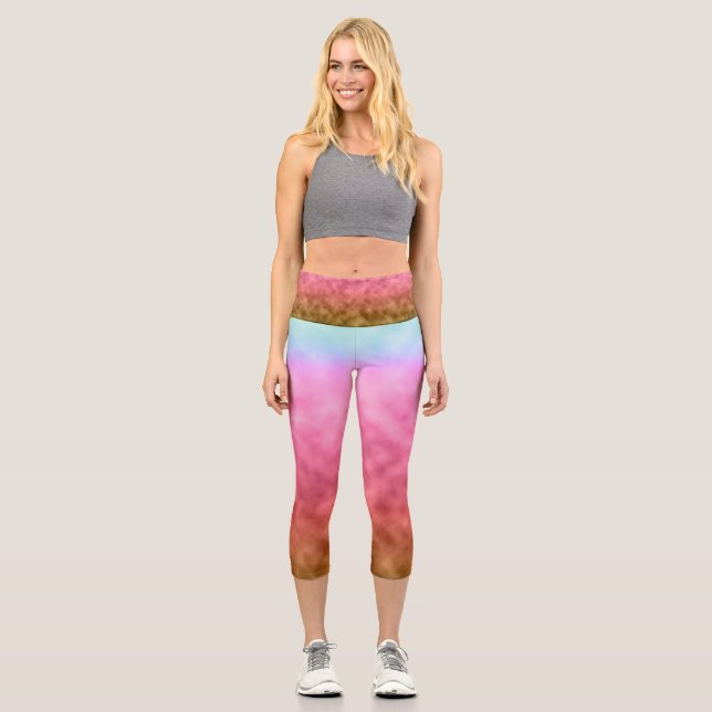 Pastel Drift Capri Leggings (Front)