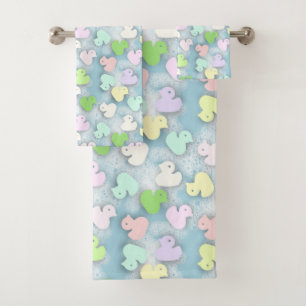Pastel Ducks- Milky Bath  Bath Towel Set