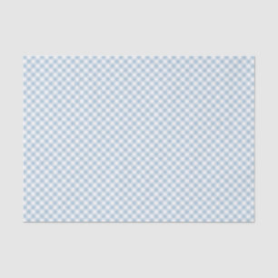 Pastel Dusty Blue Small Gingham Tissue Paper