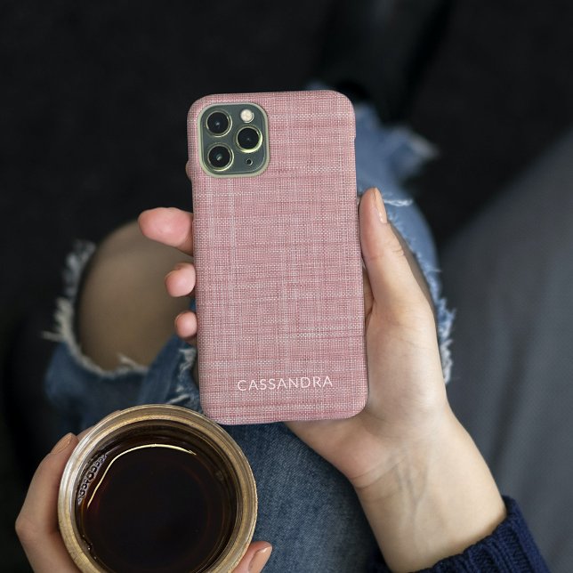 Pastel Dusty Rose Blush Pink Texture Pattern Case-Mate iPhone Case (Creator Uploaded)