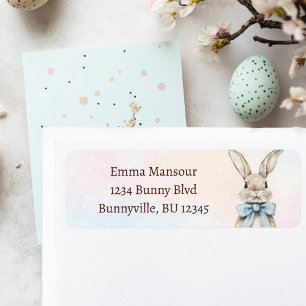 Pastel Easter Bunny Adresse de retour