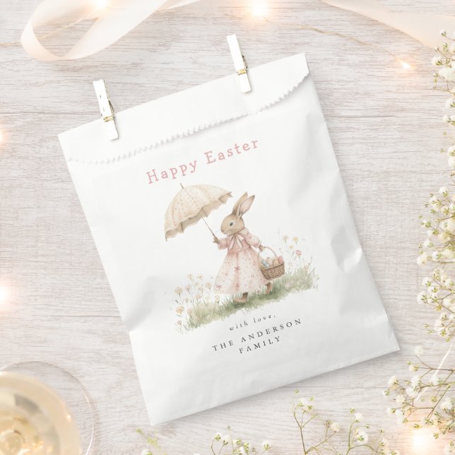 Pastel Easter Bunny Favour Bag (Clipped)