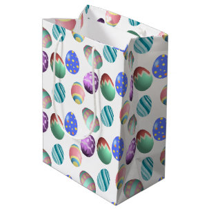 Pastel Easter Egg Colourful Decorated Easter Eggs Medium Gift Bag