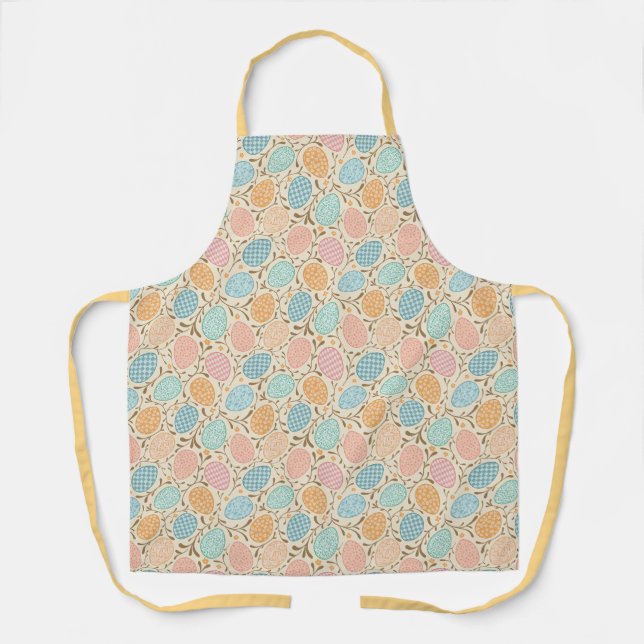 Pastel Easter Egg Pattern Apron (Front)