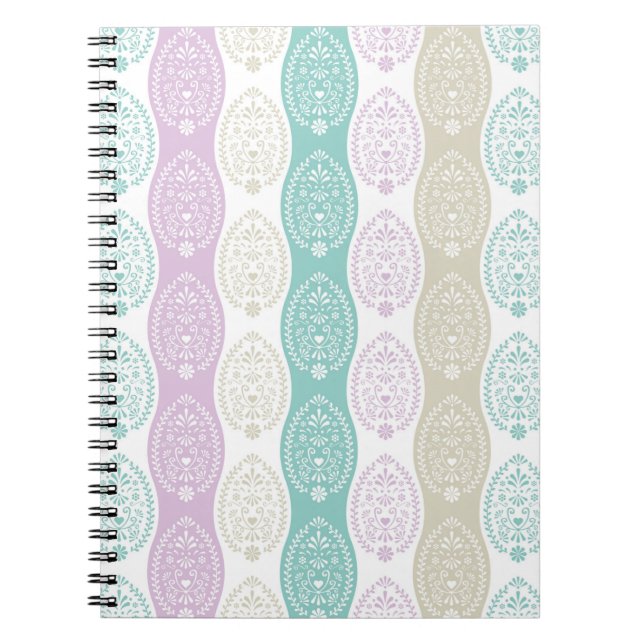 Pastel Easter Egg Pattern – Spring Holiday Design Notebook (Front)