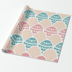 Pastel Easter Egg Pattern Wrapping Paper