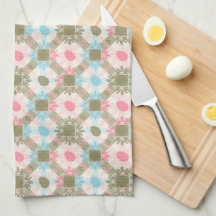 pastel Easter egg seamless pattern Kitchen Towel