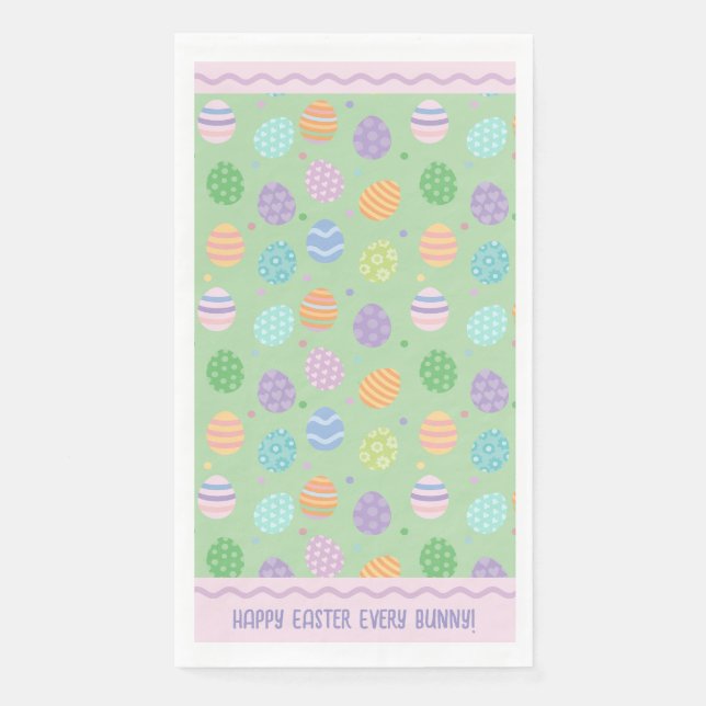 Pastel Easter Egg Set Paper Napkin (Front)
