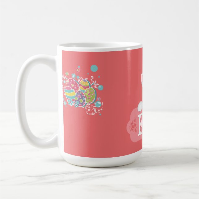 Pastel Easter Eggs & Bunny Mug (Left)