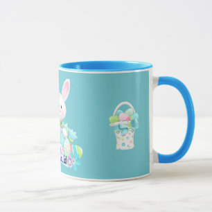 Pastel Easter Eggs & Bunny Mug