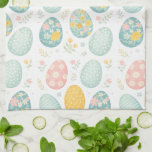 Pastel Easter Eggs Floral Pattern - Cute Spring  Kitchen Towel<br><div class="desc">Add a festive spring touch to your kitchen with this beautiful pastel Easter eggs floral pattern kitchen towel. The design features decorative Easter eggs in soft pastel colors combined with delicate flowers and botanical details, creating a cheerful and charming Easter look. Perfect for Easter cooking, baking, and decorating your kitchen...</div>