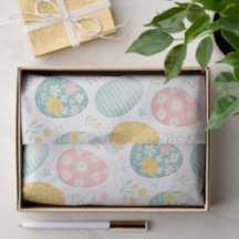 Pastel Easter Eggs Floral Pattern - Cute Spring