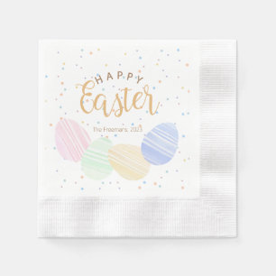 Pastel Easter Eggs Personalized Napkins 