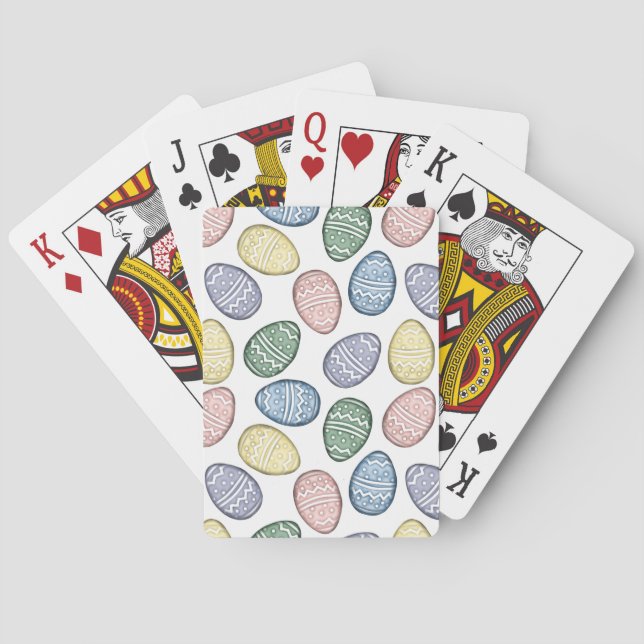 Pastel Easter Eggs Playing Cards (Back)