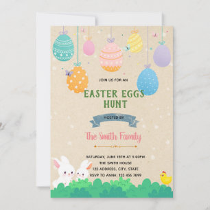 Pastel easter party invitation
