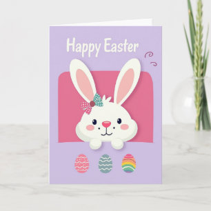 Pastel Easter Rabbit Card