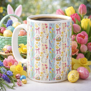 Pastel Easter Stripe Pattern  Coffee Mug