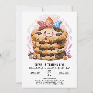 Pastel Editable Candy Cookies Birthday Invitation
