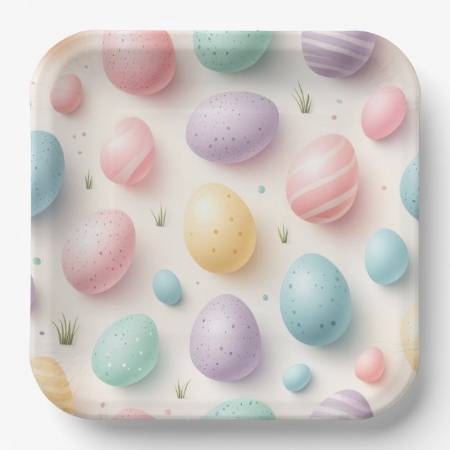 Pastel Egg Spring Celebration Plates (Front)