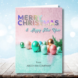 Pastel Elegance Christmas Folded Holiday Card