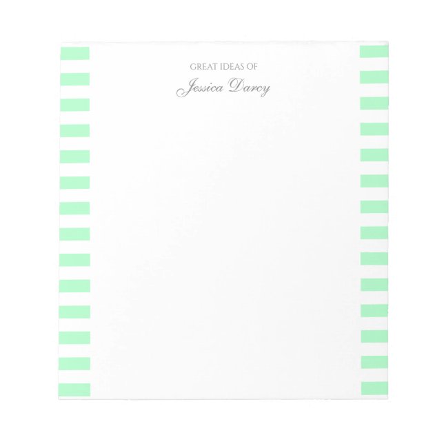 Pastel Elegant Classic Script Great Ideas Feminine Notepad (Front)