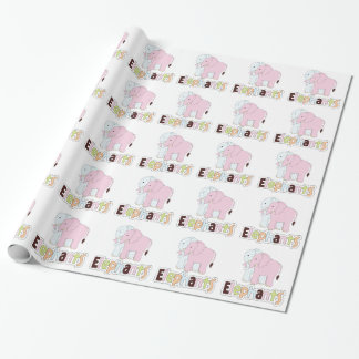 Pastel Elephants Gift Wrapping Paper